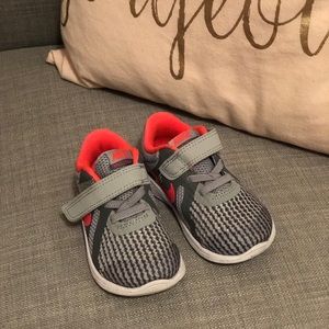 Grey and Pink Nike Revolution toddler 6 sneaker